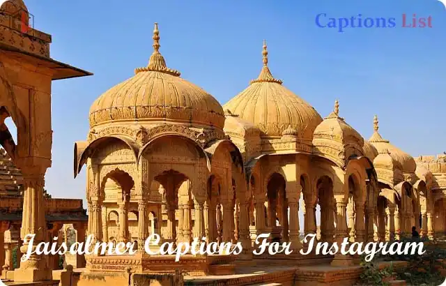 Jaisalmer Captions For Instagram