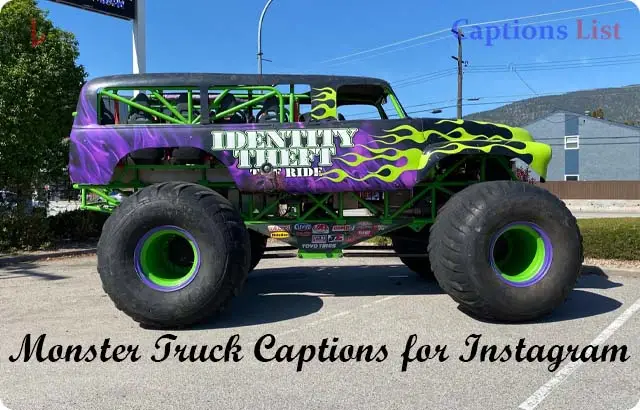 Monster Truck Captions for Instagram