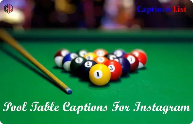 Pool Table Captions For Instagram