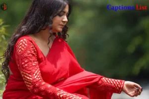 Red Saree Captions for Instagram
