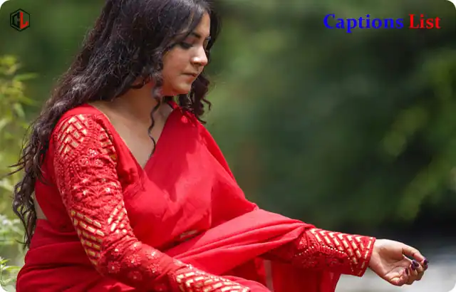 Red Saree Captions for Instagram