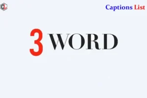 3 Word Captions for Instagram